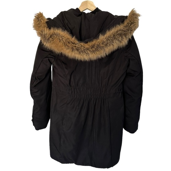 CALVIN KLEIN  WOMENS SMALL BLACK PUFFER PARKA JACKET HOODED DOUBLE ZIPPER SIZE S - Picture 2 of 16